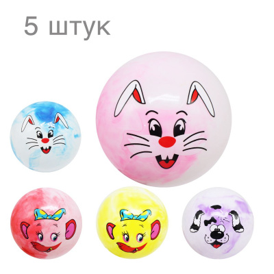 М'яч гумовий перламутр 23 см 5 шт MiC BT-PB-0117