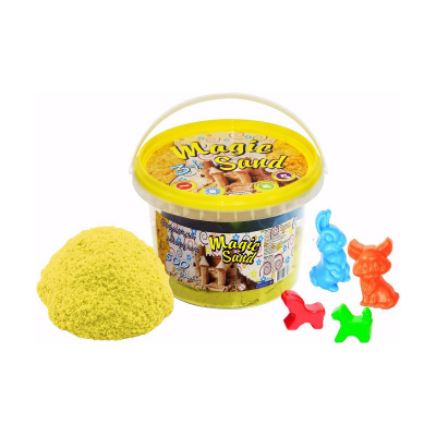 Кінетичний пісок Magic Sand, 500 г, з формочками (жовтий) Strateg 371-6