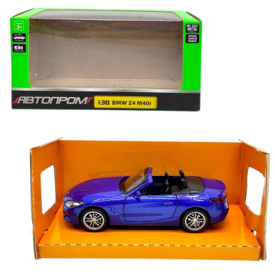 Машинка металева АВТОПРОМ. 1:38 BMW Z4 M40i (СИНЯ) Автопром 4354-1