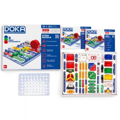 Електронний конструктор "999+ Схема школа" DOKA D70708 звук