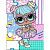 Набір з алмазною мозаїкою (вибірковою) L.O.L. Surprise! BON BON 15x20см Ідейка AML1193