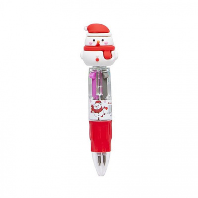 Дитяча кулькова міні ручка "Новий рік" 881-4(Red)
