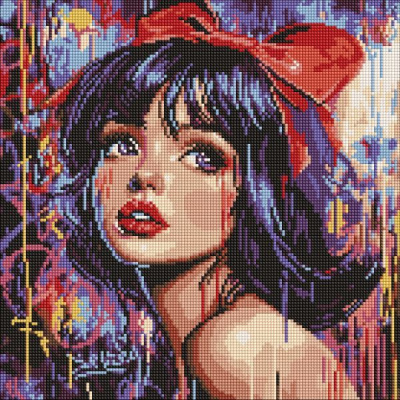 Алмазна мозаїка - Сучасна Білосніжка ©art_selena_ua, 40х40см Ideyka AMO8315