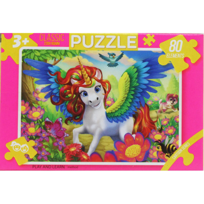 Пазли Казка, 80 ел єдиноріг Dankotoys C80-
