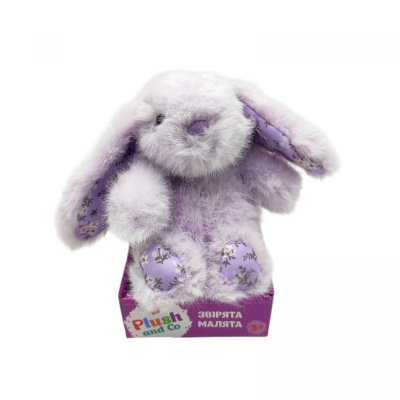 Мяка іграшка Plush and Co ЗАЙЧИК (ВИД 3) 16 см з вушками Plush and Co PLC25017