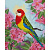 Алмазна мозаїка "Папуга у квітах" DBS1027, 40х50 см