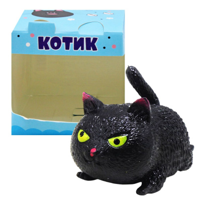 Іграшка-антистрес Котик, чорний MIC TL-003