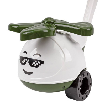 Каталка з ручкою Гвинтокрил, чорно-білий Технок 9420