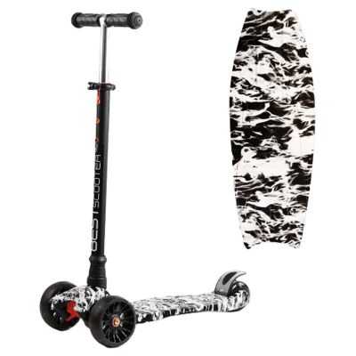 Самокат триколісний Best Scooter, чорно-білий MiC 10533