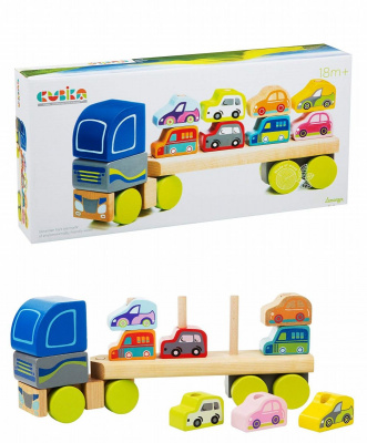 Тягач з машинками (8 машинок) Cubika 13418