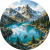 Картина за номерами "Гірське озеро" OR2035 діаметр 45 см