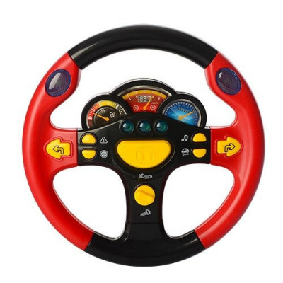 Дитячий автотренажер "Я теж рулю" 7737 музичний  Червоний