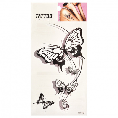 Тимчасове татуювання "П'ять метеликів Tattoo" 1020-HM1643