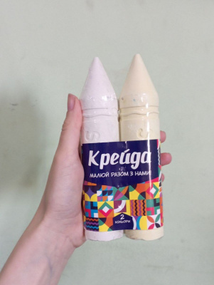 Набір крейди Олівець, 15 см (2 шт) Strateg 50124