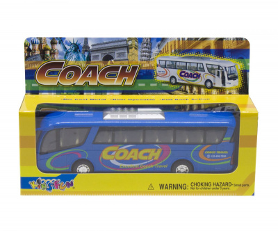 Інерційний автобус Coach (синій) Kinsmart KS7101W