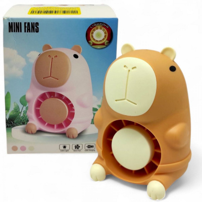Дитячий вентилятор Капібара USB 11 см (коричневий) MIC KA-23-4778