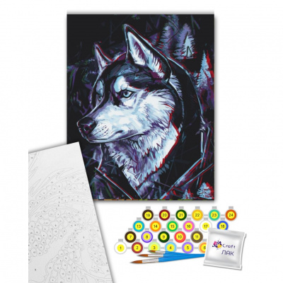 Картина за номерами Друг Хаскі 40х50 см Art Craft 11674-AC