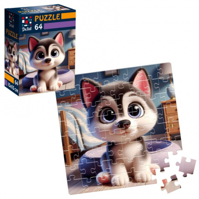 Пазли De.tail. Малюк хаскі 64 деталі Vladi Toys DT1234-16