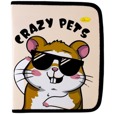Папка для зошитів на блискавці CRAZY PETS Апельсин АП-1001