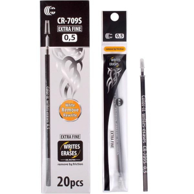 Стрижень "С" "пише-стирає" CR-709S упаковка 20 шт Black