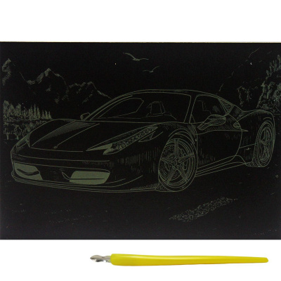 Гравюра Gold Metallic: Спортивне авто (А5) Економ Danko toys ГрА5