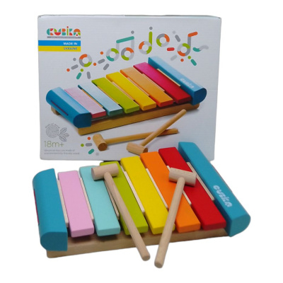 Ксилофон деревʼяний Wooden Xylophone Cubika 14033