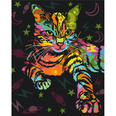 Картина за номерами "Космічний кіт" BS51365, 40х50 см