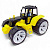 Машинка пластикова Трактор, жовтий Bamsic 007/15