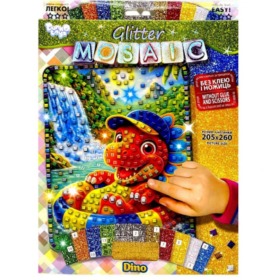 Креативна творчість GLITTER MOSAIC: DINO Dankotoys БМ-04-01,02,03,04,05...10