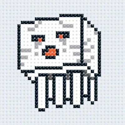 Алмазна мозаїка (міні) Майнкрафт (Minecraft) Гаст, 10х10 см Origami ODM5101