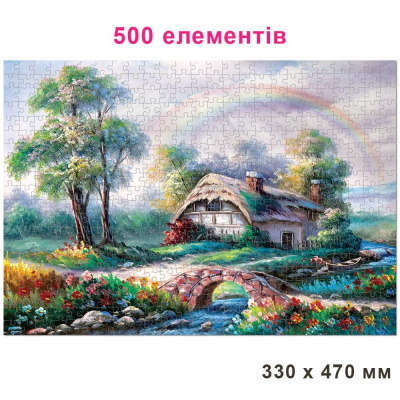 Пазли Ідеальний котедж, 500 елементів, 47 х 33 см Київська фабрика іграшок 83484