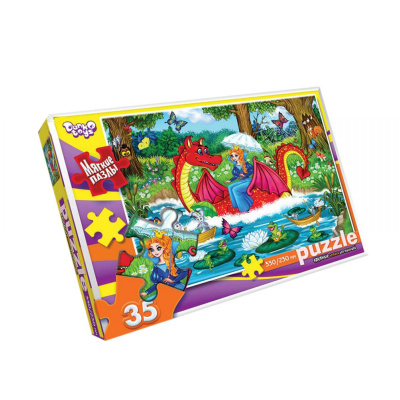 М'які пазли Дракон і принцеса, 35 елементів Dankotoys S35-09-04