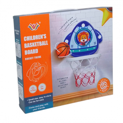 Набір 2 в 1 Ракета - баскетбол і кільцекид, звук, табло MIC 777-408A