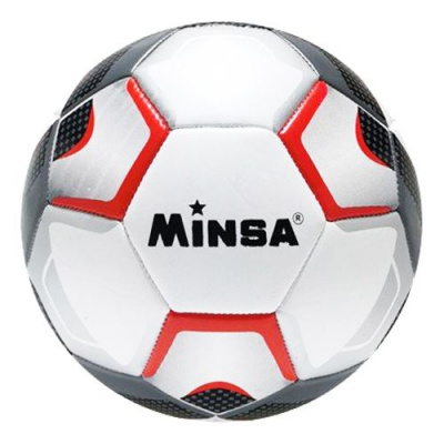 Мʼяч футбольний Minsa, розмір 5 (червоний) MIC BT-FB-0351