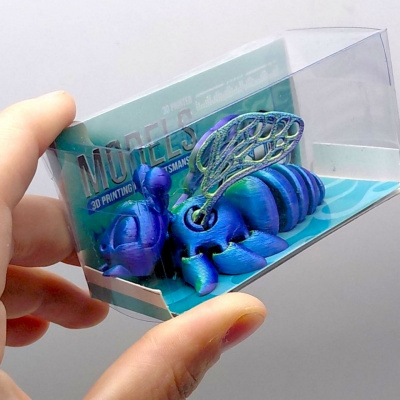 Друкована 3D фігурка бджола, у боксі (ФІОЛЕТОВИЙ), 3D друк MIC QD301