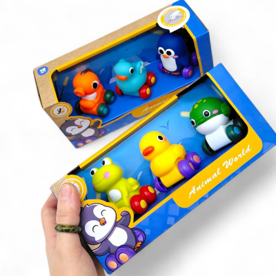 НАБІР ТВАРИНОК НА КОЛЕСИКАХ (ВИД 2) JIAZHOUDA TOYS JZD193