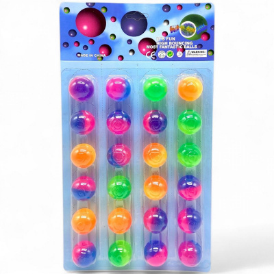 Мʼячик-стрибунець (3,2 см) 24 шт на листі MIC BT-JB-0071