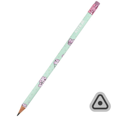 Олівець графітний з гумкою, тригранний Feel Good Kite K25-046-2