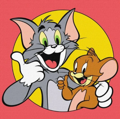 Картина по номерах для дітей Tom and Jerry: Разом веселіше 25х25 см Ідейка KHO1370