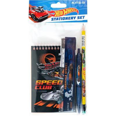 Набір канцтоварів, 4 предмети Hot Wheels Kite HW24-S03