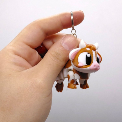 3D Брелоки CUTE COW / Мила КОРІВКА, Keychain, 3D друк OYTOY 03012100