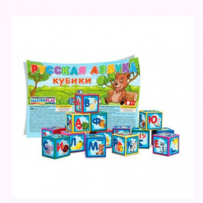 Кубики Абетка, 9 деталей, рус Colorplast 1-062