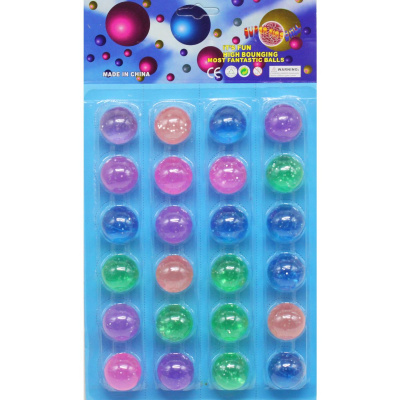 Набір стрибунців Гліттер 3 см, 24 штуки MIC KA-23-47