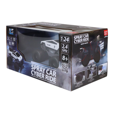 Автомобіль SPRAY CAR на радіокеруванні – CYBER RIDE (білий, 1:24, 2.4 ГГц, акум. 3,7 V, вихлопна пара) KS Drive SL-6076RH