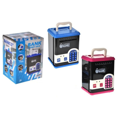 Дитяча скарбничка-сейф WF-3015H(Blue) музика, світло, пароль, імітація відбитка