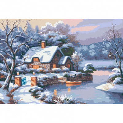 Картина по номерах Зимова казка 28x40 см Riviera Blanca RB-0467