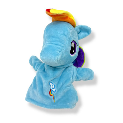 Мʼяка іграшка-рукавичка Поні (23см) (БЛАКИТНА) kidstoys 657