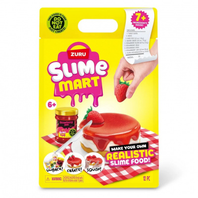 Ігровий набір зі слаймами "Полуничний чізкейк" Slime Mart 15901A серії "Shopping Bag"