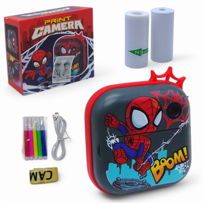 Фотоапарат-термопринтер Людина-павук, фото і відео, ігри MIC M5S-30953