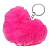 Брелок Сердце меховое яскраво-рожевий MIC BR1822